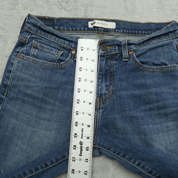 Levi's 515 Jeans Women's Size 8M Blue Mid-Rise Bootcut 31" Inseam Distressed - Picture 9 of 16